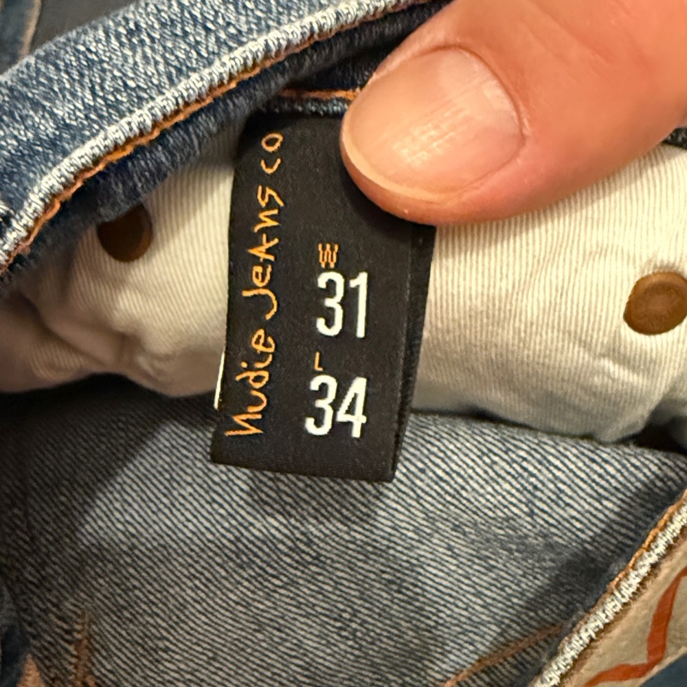 Men's Nudie “Lean Dean” Blue Jeans - Picture 3 of 3